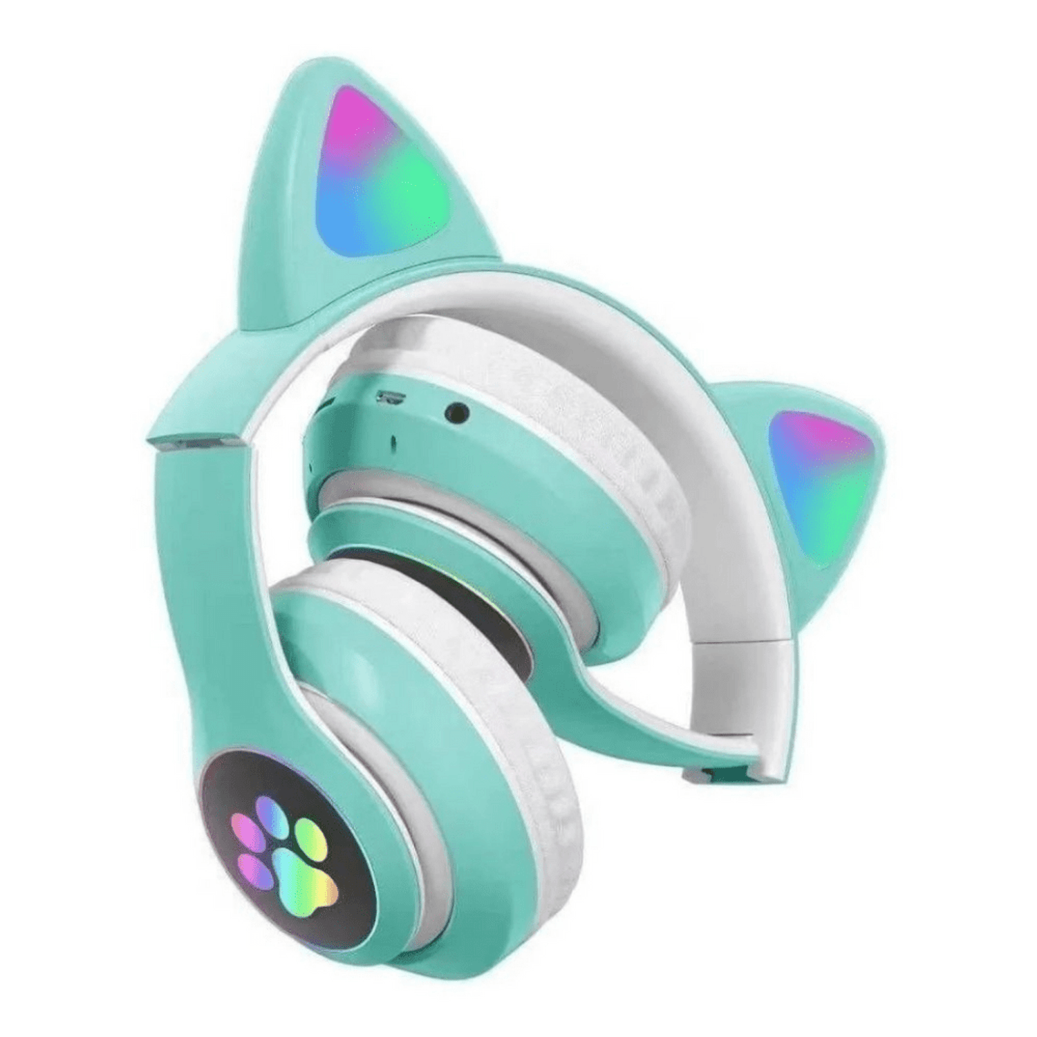 Foto 4 pulgar | Audífonos Bluetooth Inalámbricos con Forma de Orejas de Gato color Verde