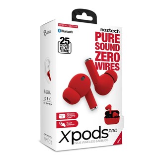 Foto 3 | Auriculares Xpods Pro True Wireless con Estuche de Carga Inalámbrica color Rojo