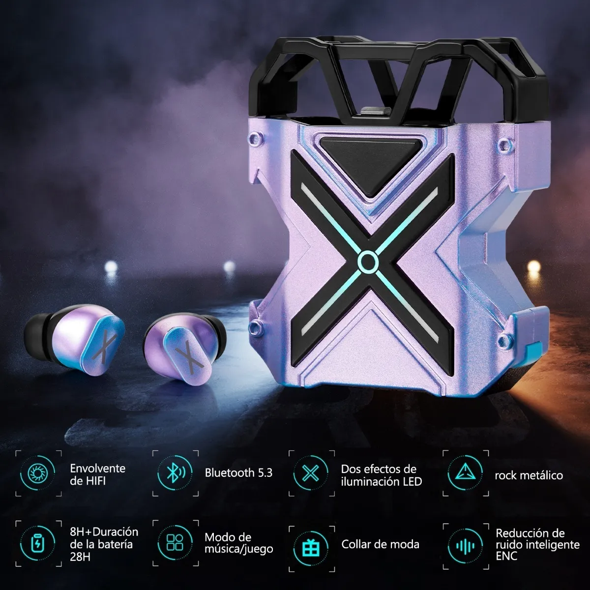 Foto 2 | Audífonos Malubero Bluetooth Deportivos Con Reducción De Ruido