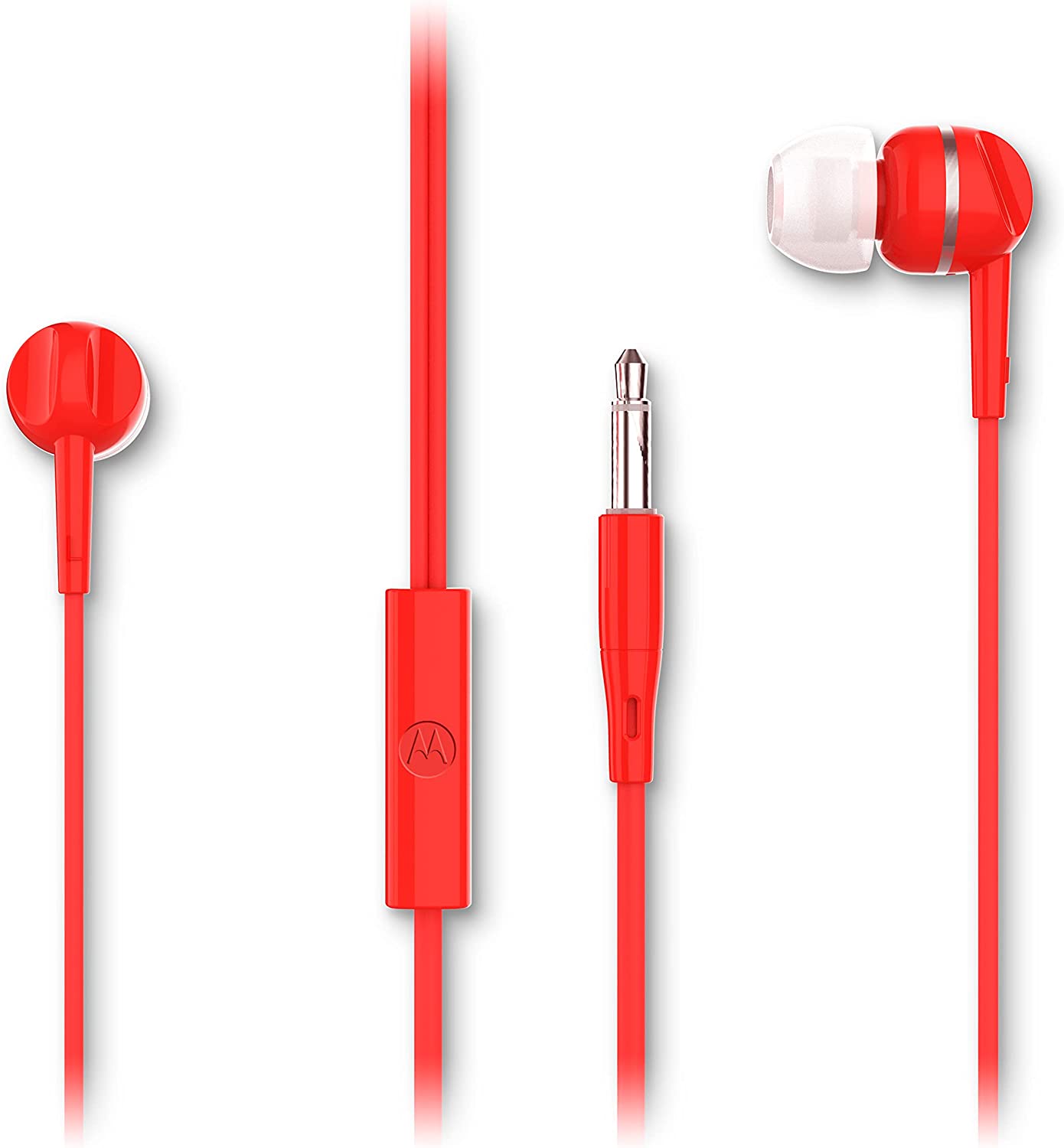 Foto 2 pulgar | Audífonos Motorola Earbuds 105 color Rojo Manos Libres Jack 3.5