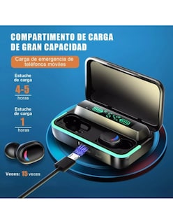 Foto 3 | Audífonos In-ear Petukita Box E10 color Negro y Caja de Carga