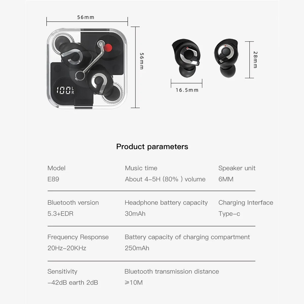 Foto 4 pulgar | Audífonos Fralugio Bluetooth Manos Libres E89 Gamer Mode Tws color Morado