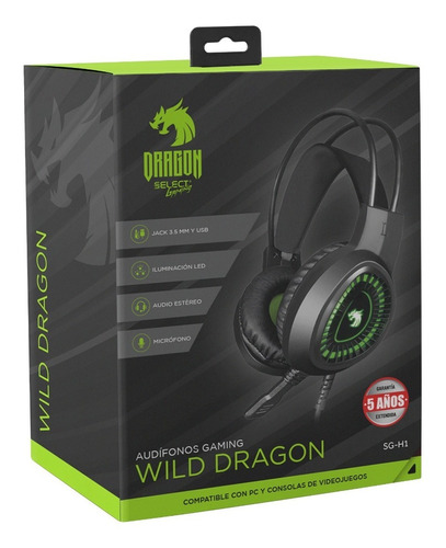 Foto 2 pulgar | Audífonos Gamer Select Gaming Wild Dragon Select Sound Sg-h1