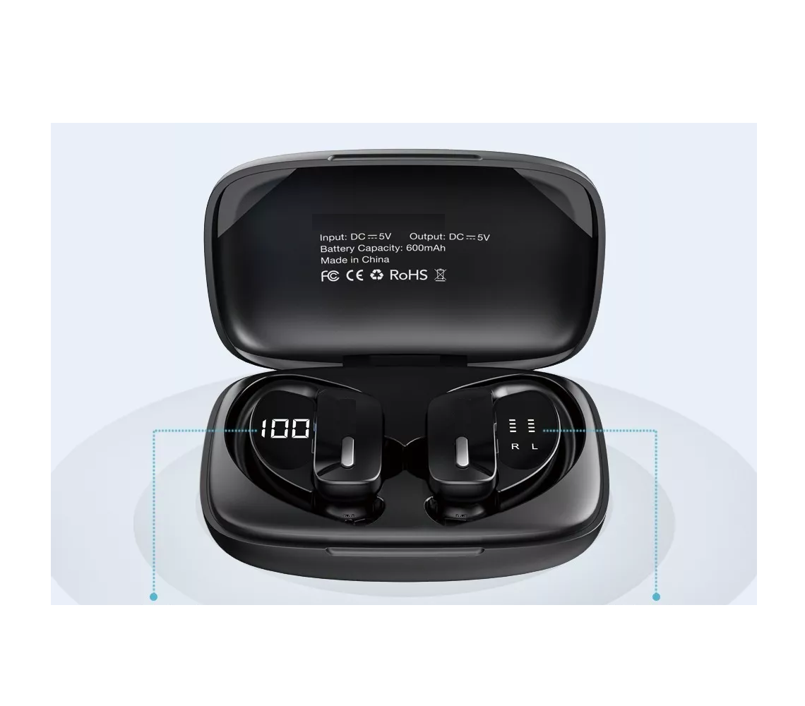 Foto 4 | Audífonos Inalámbricos Bluetooth Oreja Colgante  Negro