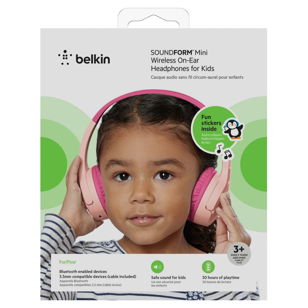 Foto 8 pulgar | Auriculares Inalámbricos Belkin Rosa para Niños