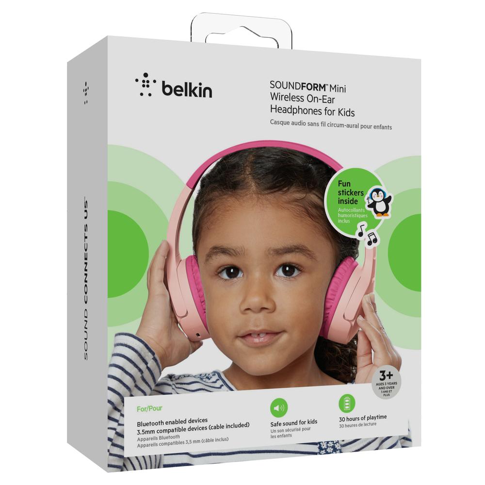 Foto 9 pulgar | Auriculares Inalámbricos Belkin Rosa para Niños