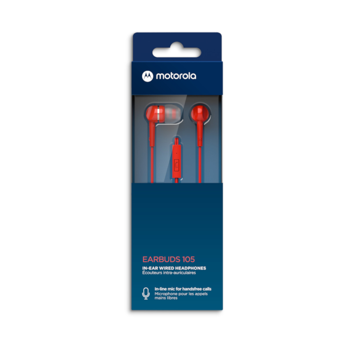 Foto 4 | Audífonos Alámbricos Motorola Earbuds 105 color Rojo