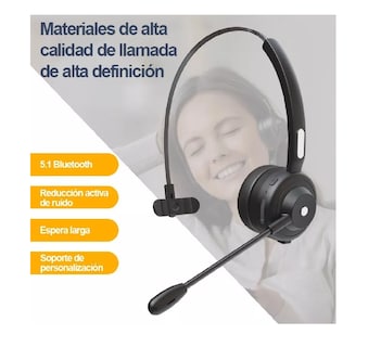 Foto 2 | Audífonos de Diadema BELUG Manos Libres Bluetooth con Micrófono Negro