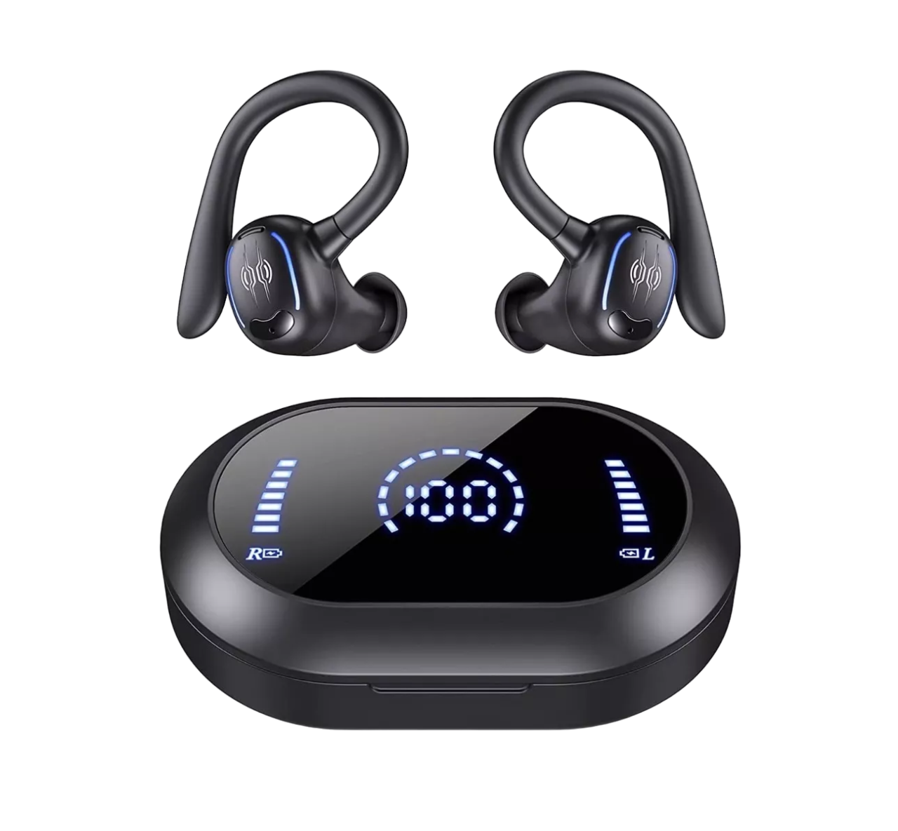 Foto 2 pulgar | Auriculares Deportivos BELUG color Negro Bluetooth Impermeables con Gancho