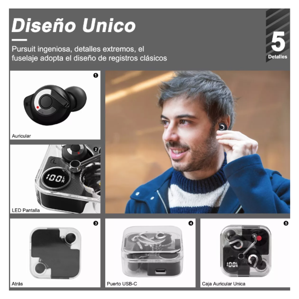 Foto 6 pulgar | Audífonos Inalámbricos Bluetooth Genérico Tws-e89 color Blanco