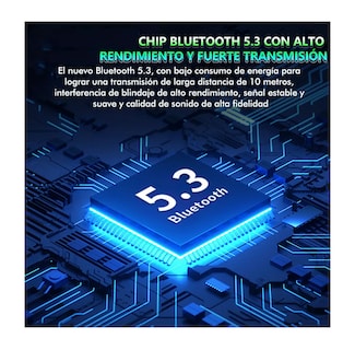 Foto 2 | Audífonos BELUG color Negro Bluetooth 5.3 LED de Baja Latencia Estéreo