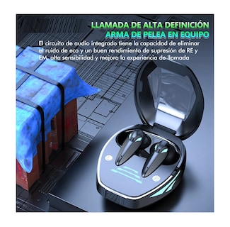 Foto 3 | Audífonos BELUG color Negro Bluetooth 5.3 LED de Baja Latencia Estéreo