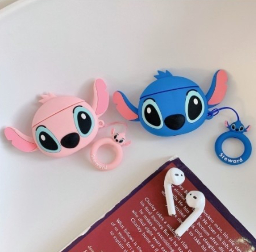 Foto 2 | Audífonos Inalámbricos Bluetooth + Funda Protectora Stitch Rosa