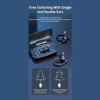 Foto 4 | Auriculares Bluetooth Manos Libres Fralugio T82 Tws Wireless Hook Enc color Negro