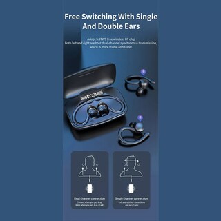 Foto 4 | Auriculares Bluetooth Manos Libres Fralugio T82 Tws Wireless Hook Enc color Azul