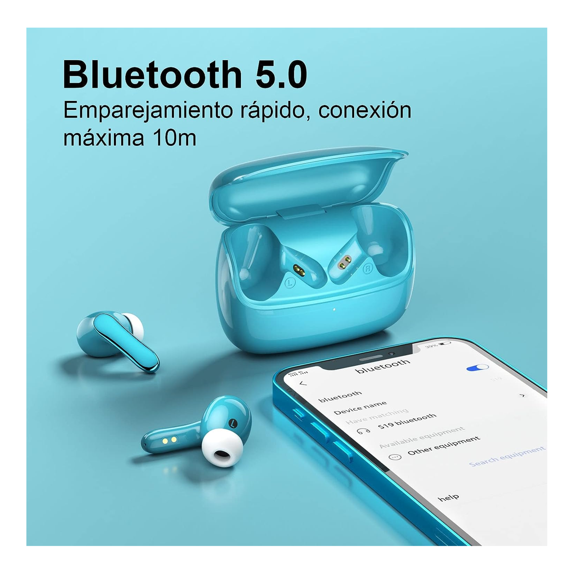 Foto 5 pulgar | Audífonos Bluetooth Inalámbricos color Azul