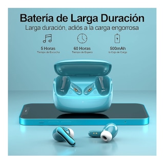 Foto 5 | Audífonos Bluetooth Inalámbricos color Azul