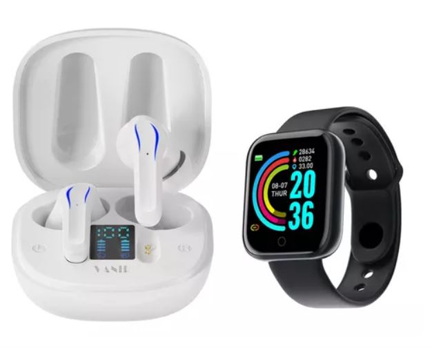 Foto 2 pulgar | Audífonos In-Ear Inalámbricos con Smartwatch