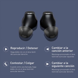 Foto 6 | Audífonos True Wireless Baseus Wm01 Negros
