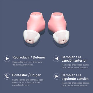 Foto 6 | Audífonos True Wireless Baseus Wm01 Rosas