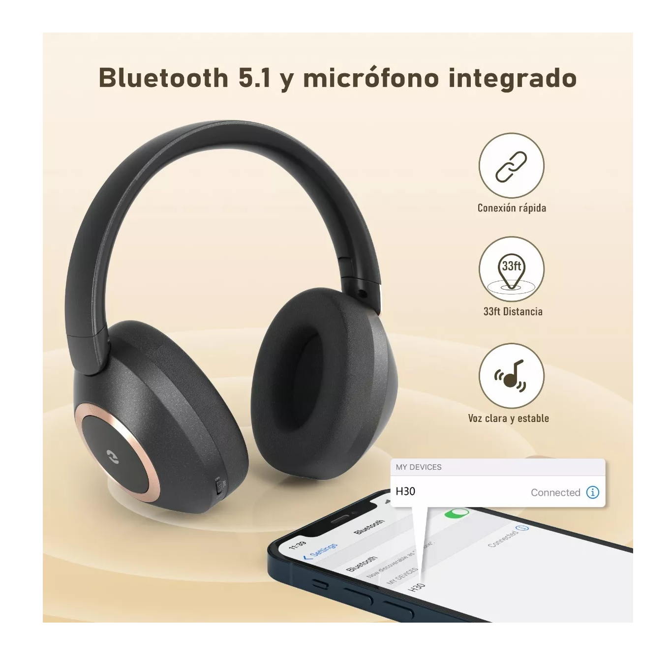 Foto 5 | Audífonos Inalámbricos Lab.G Negros con Bluetooth