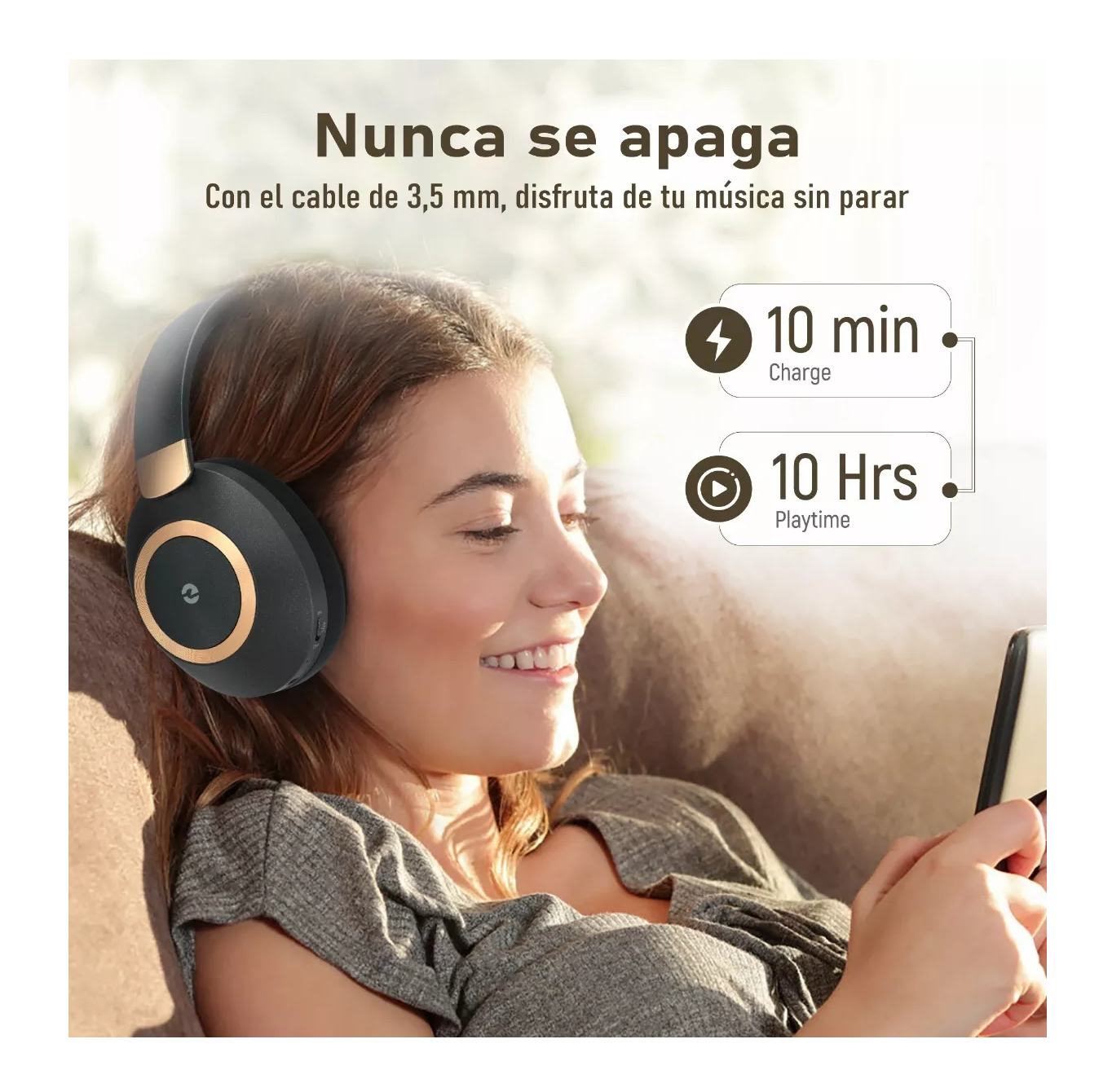 Foto 4 | Audífonos Inalámbricos Belug Negros con Bluetooth