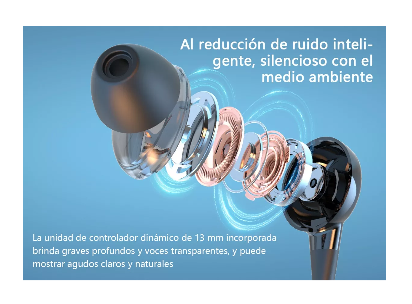 Foto 4 | Audífonos Deportivos con Audífonos True Wireless Negro 2 Piezas