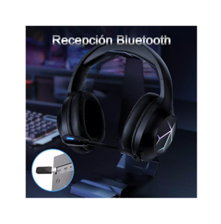 Foto 2 | Auriculares Gamer Inalámbricos Belug Negros con Líneas Coloridas Bluetooth 2.4 g