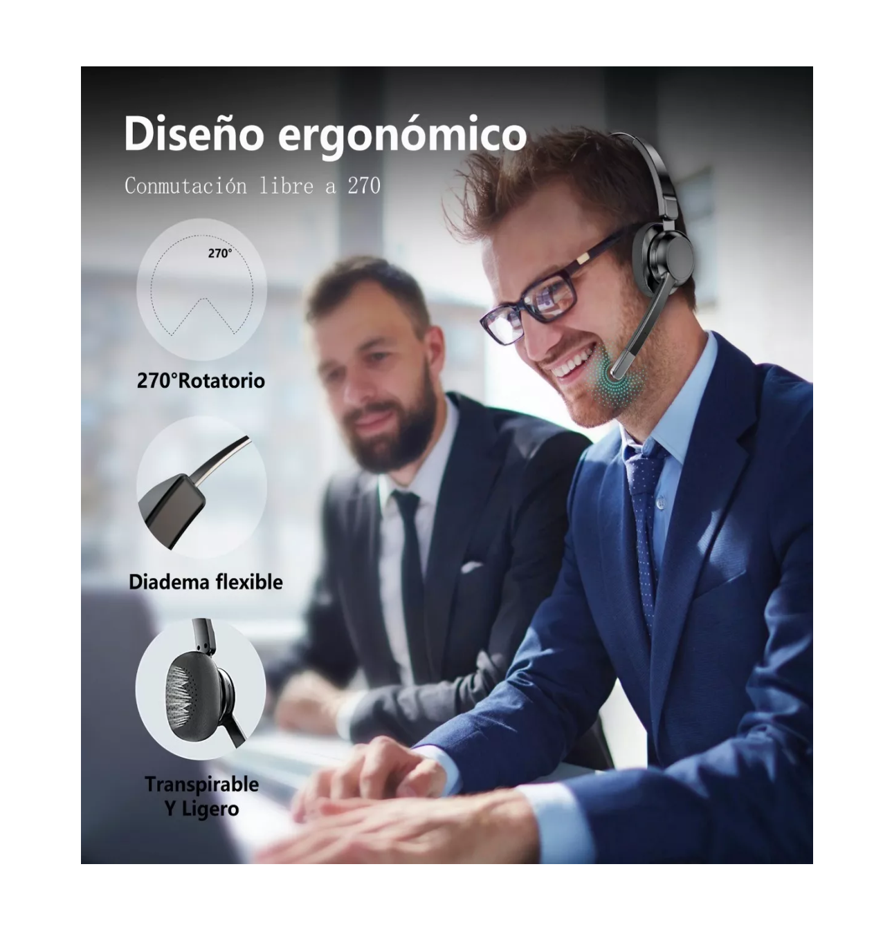 Foto 3 pulgar | Auriculares de Diadema Belug Bluetooth con Micrófono Negro