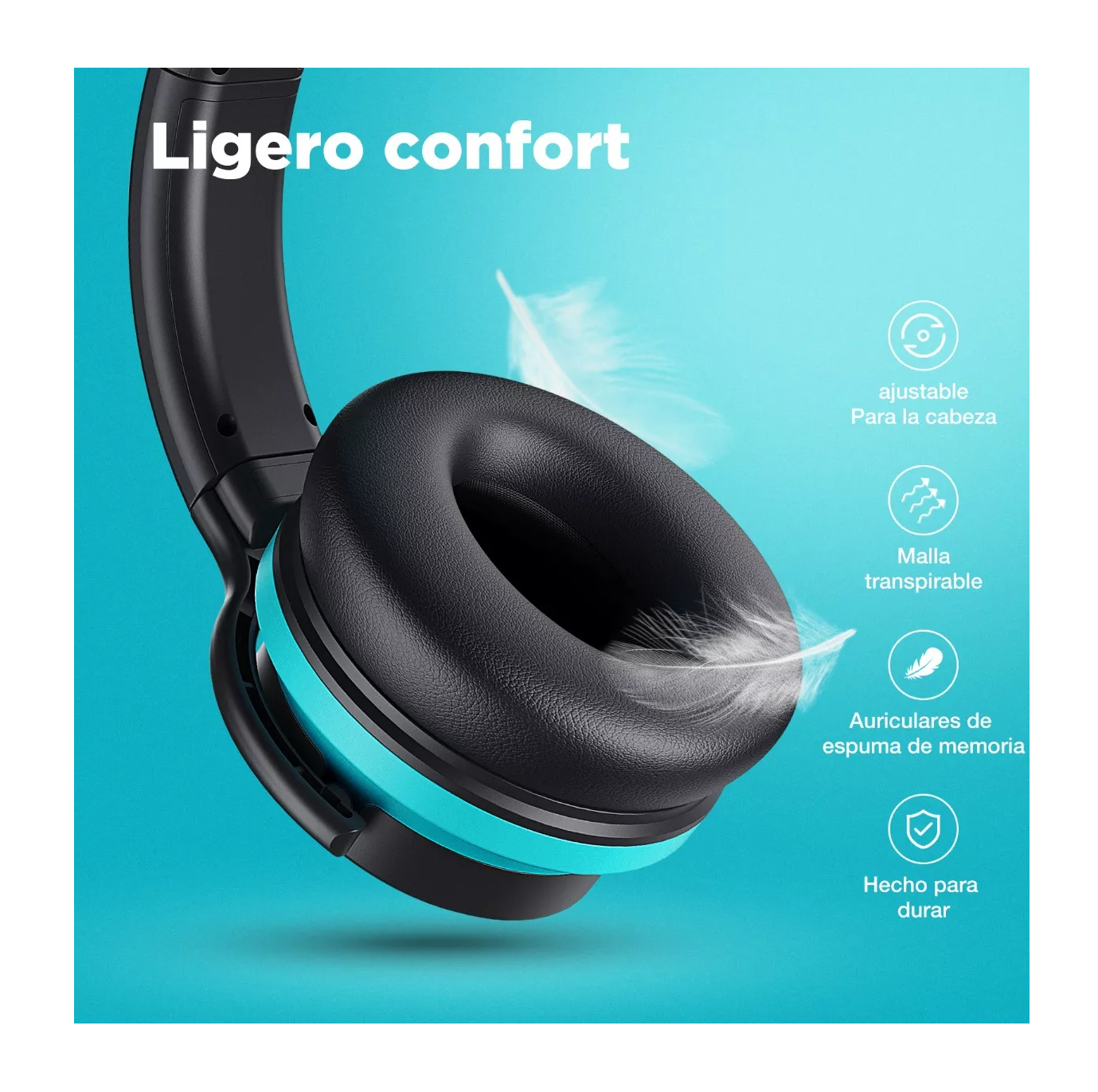 Foto 3 pulgar | Audífonos Bluetooth Cowin con Cancelación de Ruido Azul Cielo