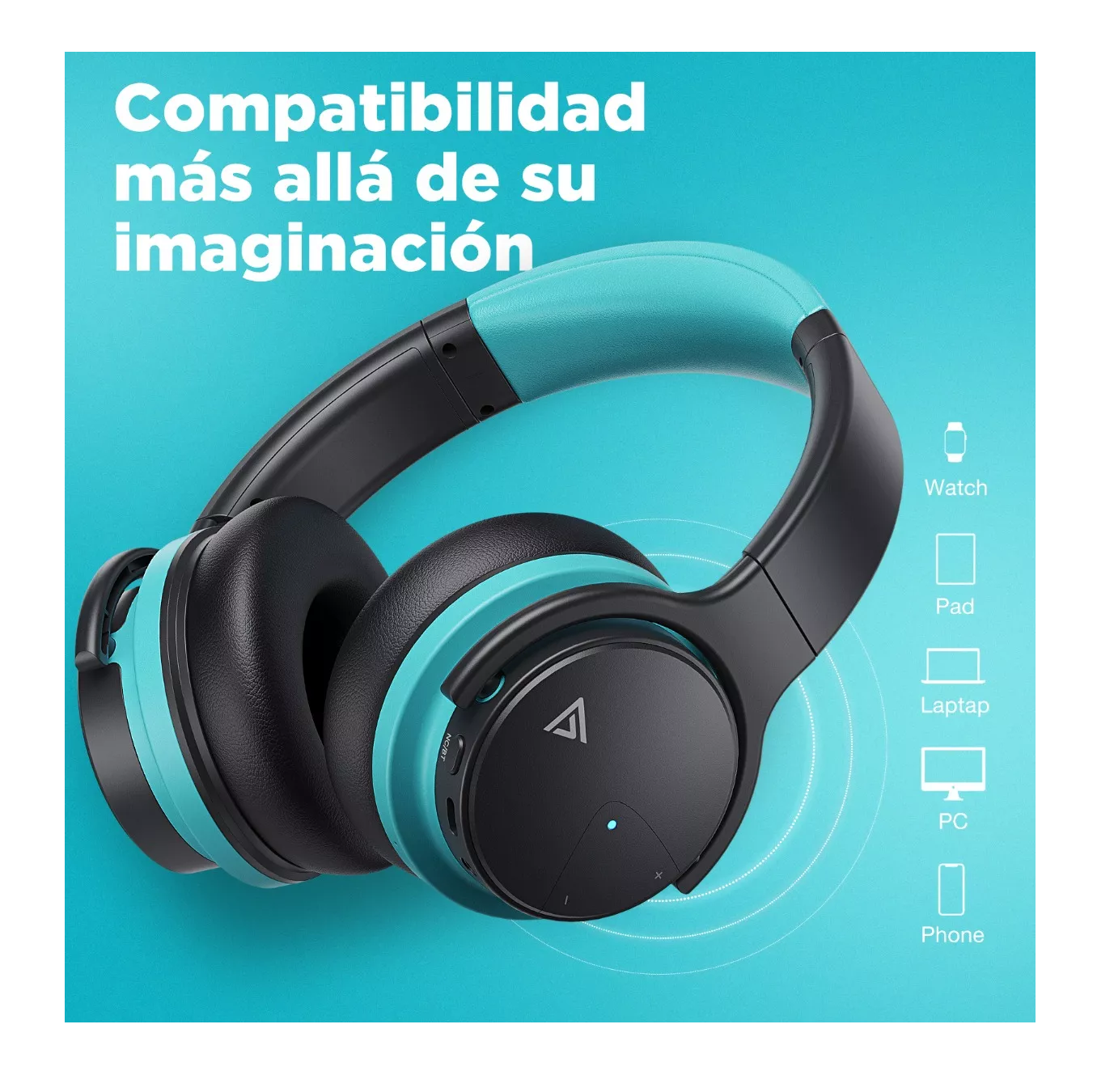 Foto 5 pulgar | Audífonos Bluetooth Cowin con Cancelación de Ruido Azul Cielo