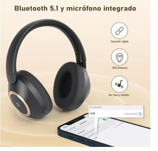 Foto 4 pulgar | Audífonos Inalámbricos Wünd Negros Bluetooth con Micrófono