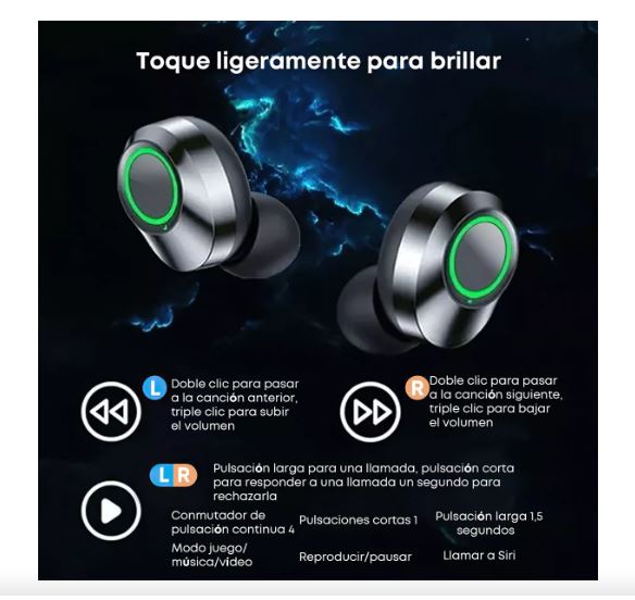 Foto 3 pulgar | Audífonos Inalámbricos Bluetooth Grises