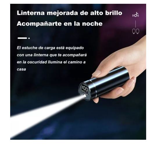 Foto 2 | Audífonos Inalámbricos Bluetooth 5.0 Con Linterna