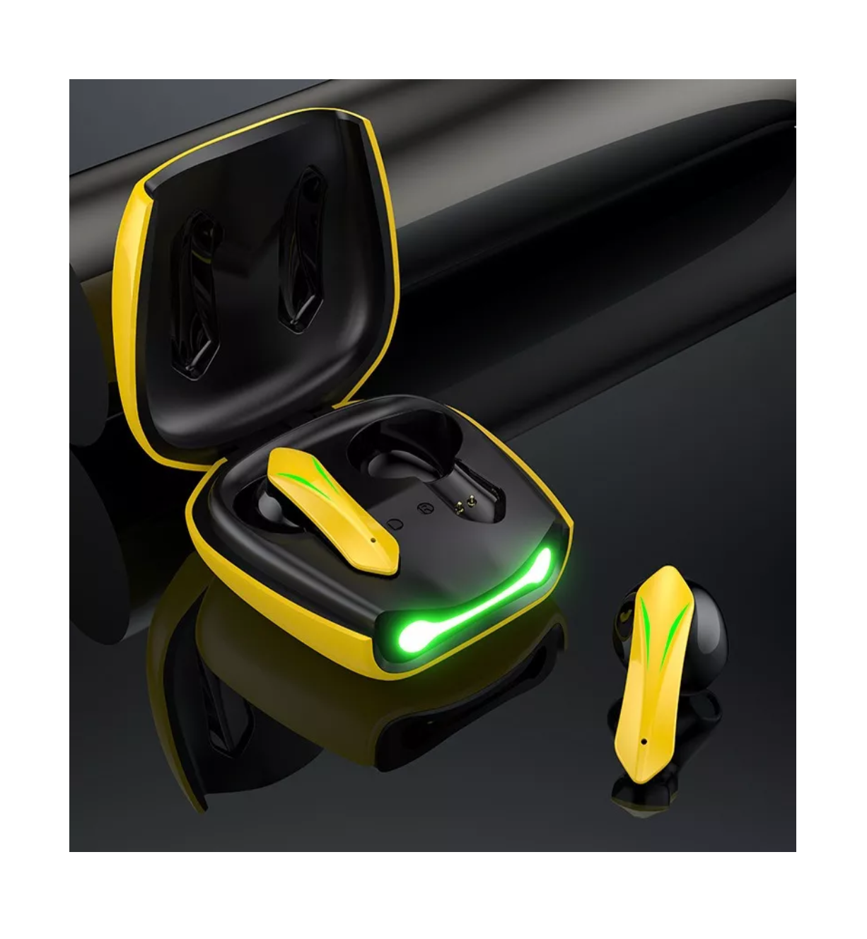 Foto 3 pulgar | Audífonos Inalámbricos Belug Bluetooth 5.2 Gamer con Luces Led Amarillo