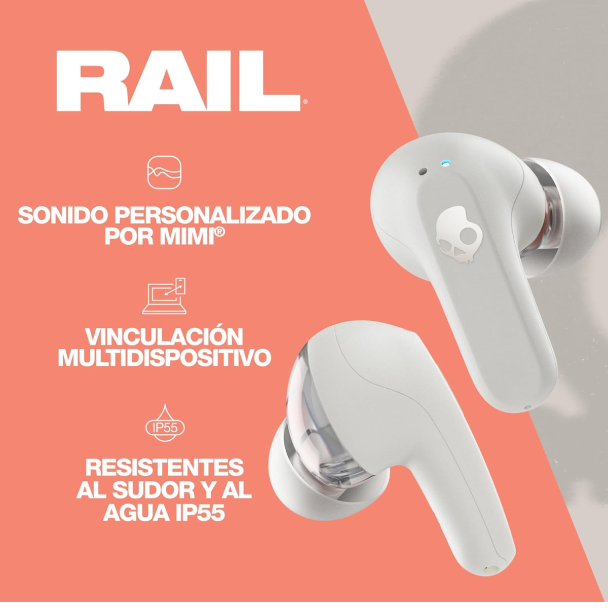 Foto 5 pulgar | Audífonos Skullcandy Rail Bone True Wireless