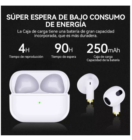 Foto 4 pulgar | Audífonos Wünd In-ear Gamer Inalámbrico Mini  Blanco con Luz Led