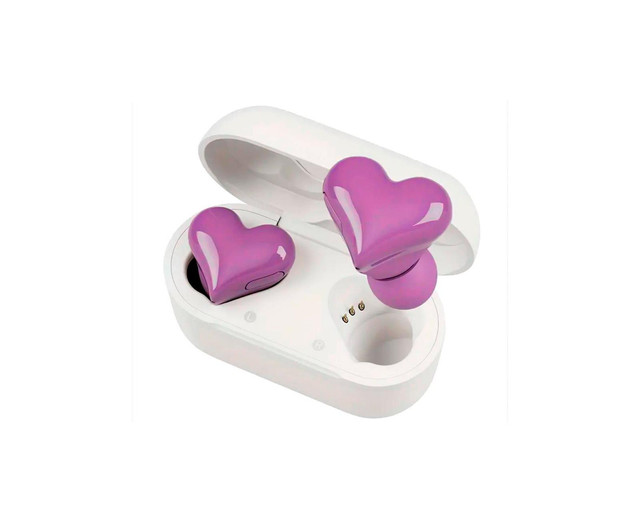 Auriculares Corazón Lila