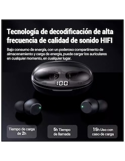 Foto 4 | Audífonos Petukita Box T305 Con Bluetooth Pantalla Digital Negro