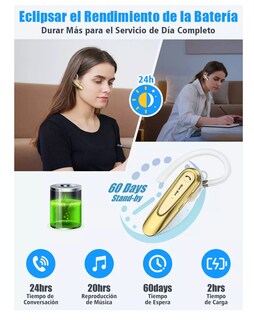 Foto 4 | Auriculares Monoaurales In-Ear Belug Dorado Inalámbrico