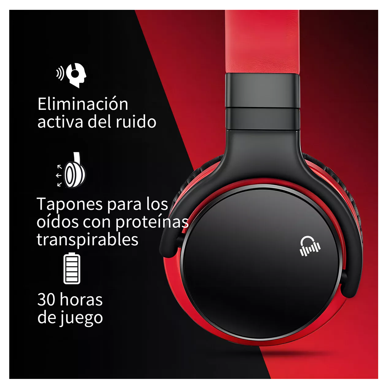 Foto 6 pulgar | Auriculares Inalámbricos Cowin E7c Bluetooth 5.0 Rojo