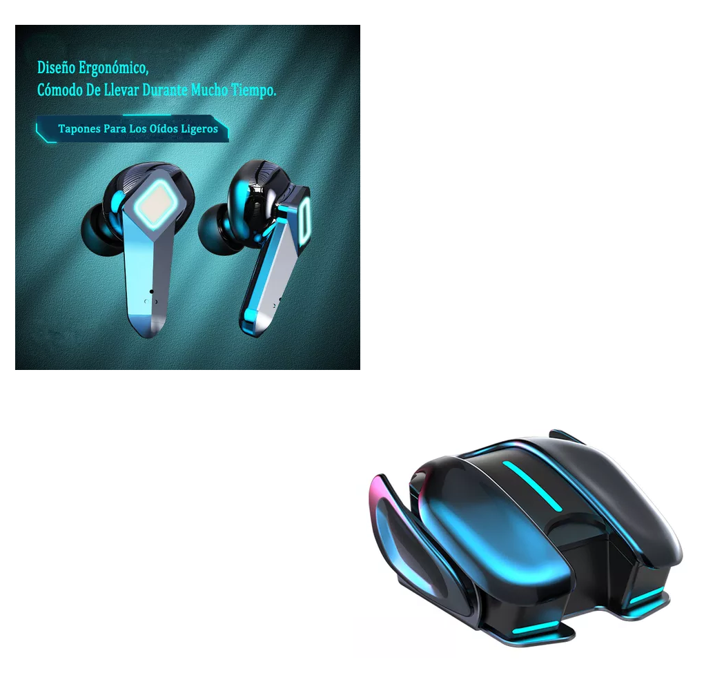 Foto 5 pulgar | Audífonos Negros Bluetooth Inalámbricos Auricular In-Ear Gamer Earphone K68 con Luz Led