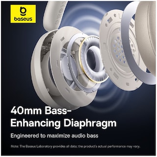 Foto 3 | Audífonos Inalámbricos Baseus Bass 35 Max Ultra Bass Gris
