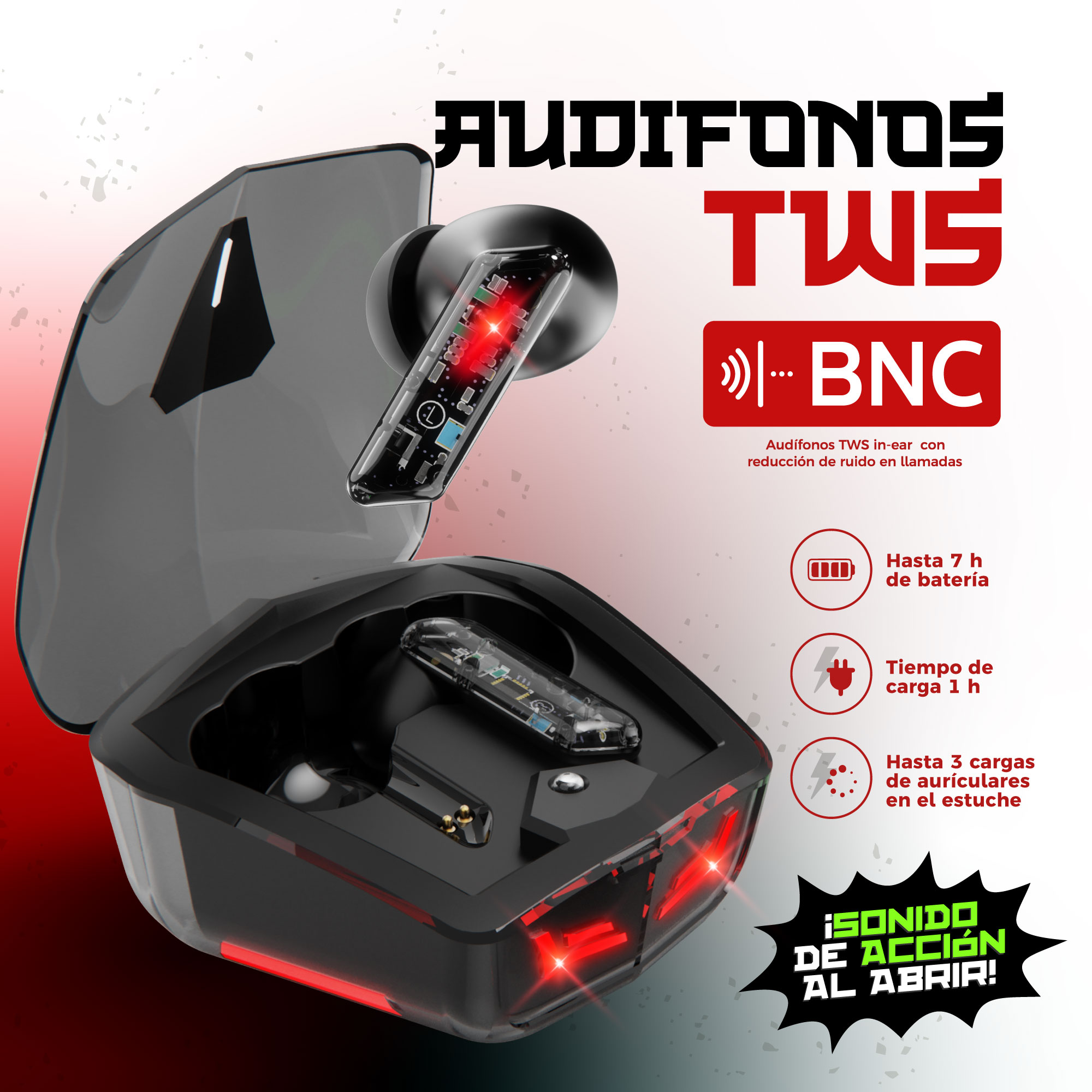 Foto 2 | Audífonos Gamer Binden Dark Ninja con Reducción de Ruido Bnc