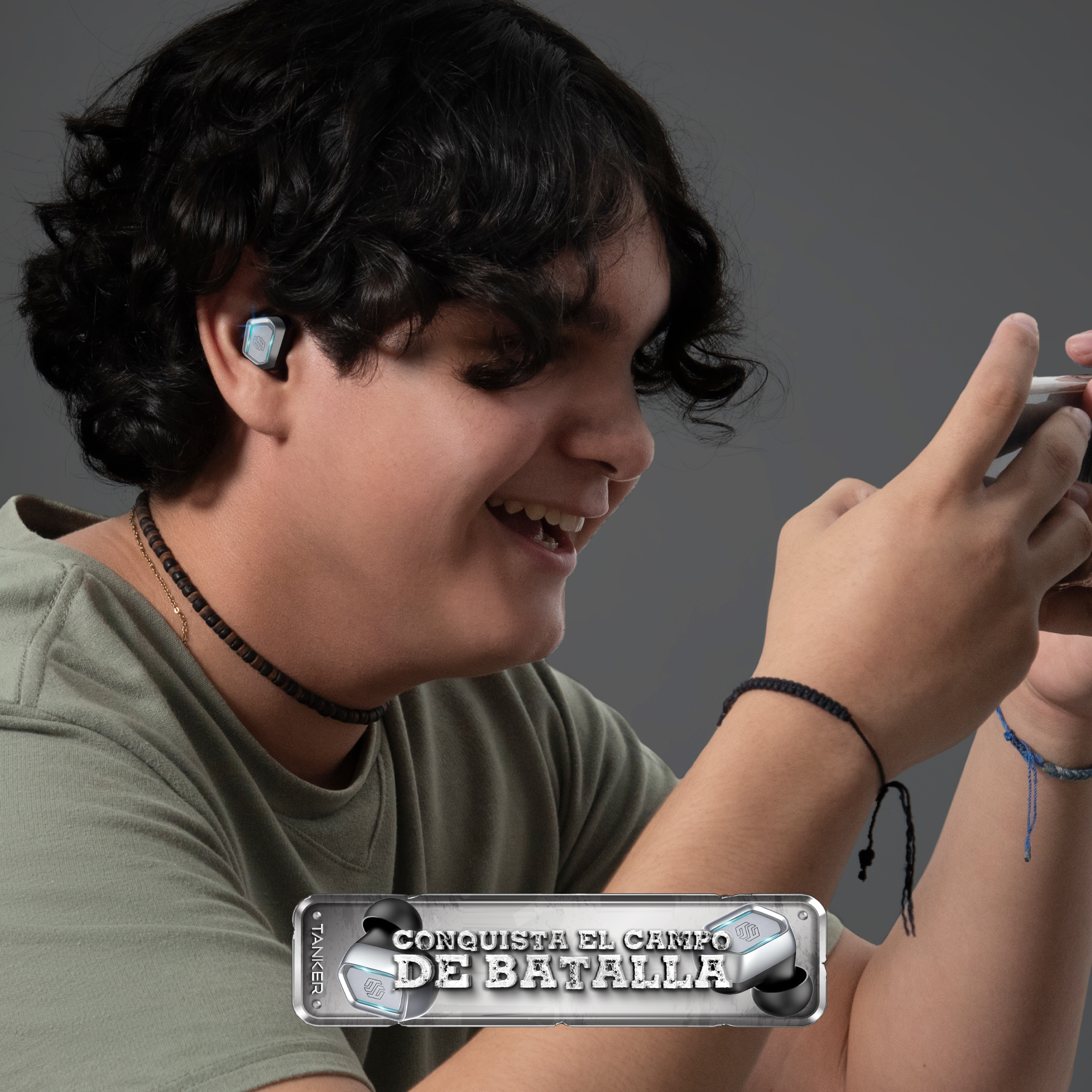 Foto 5 | Audífonos Gamer Binden Dark Tanker Indicador Led Batería Gris