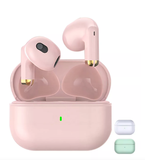 Auriculares In-ear Gamer Inalámbrico Fitpolo Bluepods Mini 1 Rosa Con Luz Led