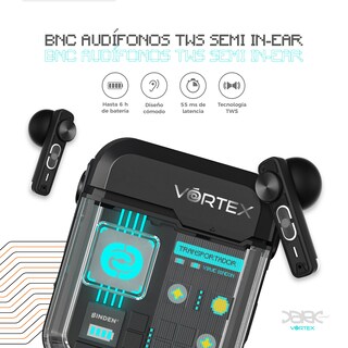 Foto 2 | Audífonos Gamer Binden Dark Vórtex Semi In Ear Con Cancelación De Ruido