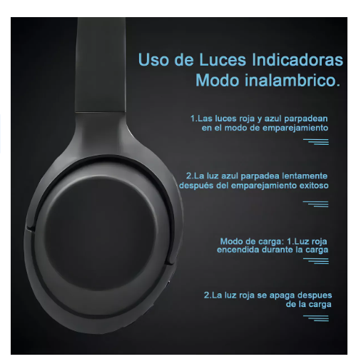 Foto 5 pulgar | Audífonos Bluetooth Wünd  Inalámbricos De Diadema Con Activa Cancelación Ruido Y Micrófono Integrado Kuiiyer E301