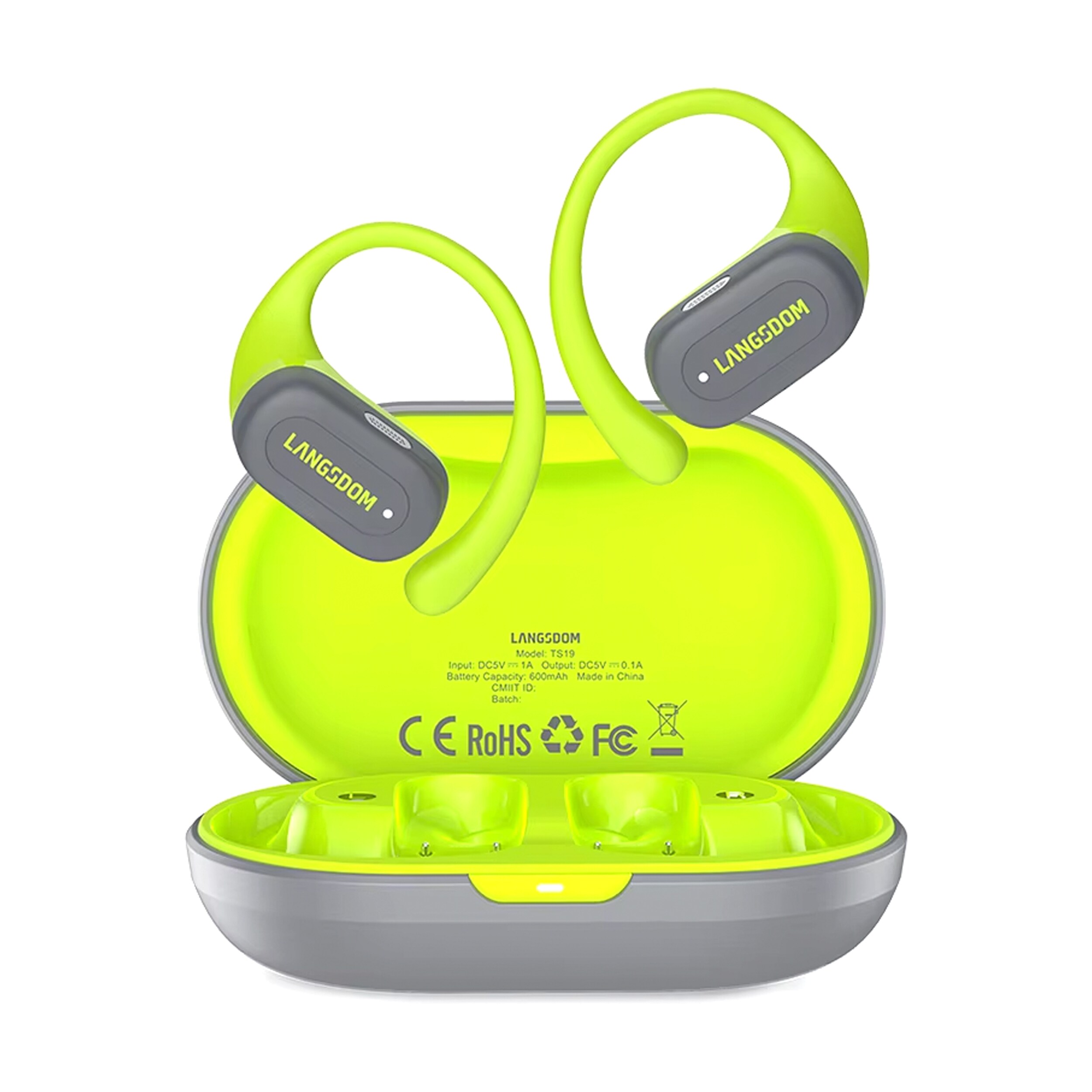 Audífonos Langsdom Impermeables TS19 Verdes para Deporte $1,059