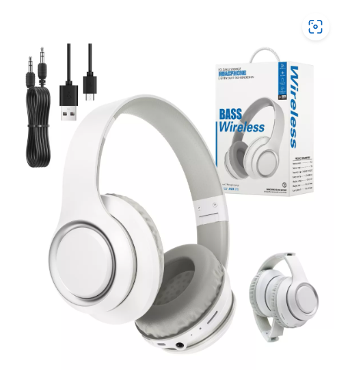 Foto 2 pulgar | Audífonos Wünd  Gamer Inalámbricos Bluetooth Diadema  Plegable Con Mic Color Blanco